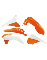 Racetech Plastikkit für KTM EXC 14-16 OEM 2015-16 + Airboxabdeckung Orange/Weiß