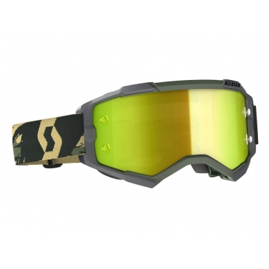 Scott Fury MX / MTB Brille SCOTT Fury camo kaki / yellow chrome works