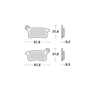 Moto-Master Bremsbeläge hinten KTM SX 65 2009-2017
