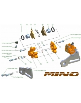 Mino Racing  Bremssattel  für KTM sx 65  hinten 2009-